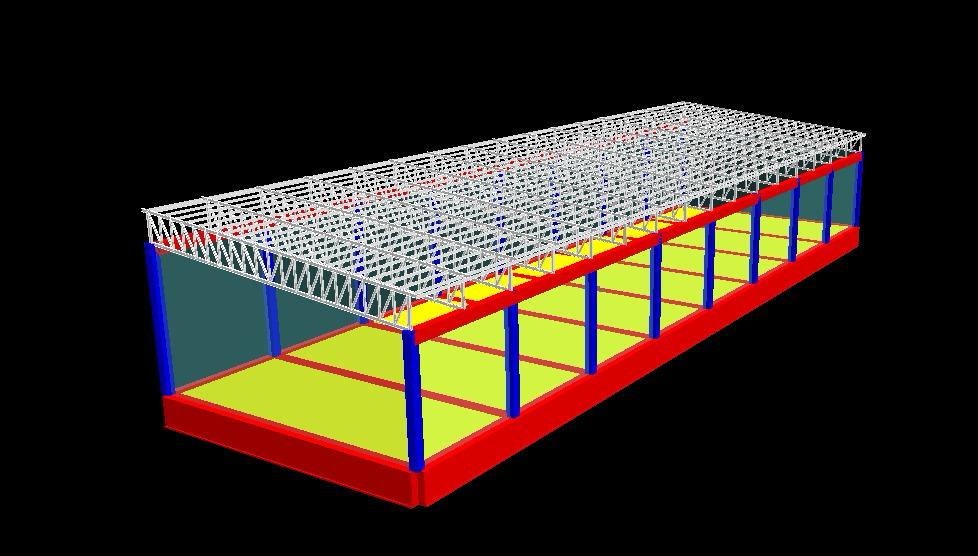 CAPANNONE IN CEMENTO ARMATO CON COPERTURA IN ACCIAIO